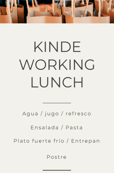 Box Lunch KINDE WORKING LUNCH